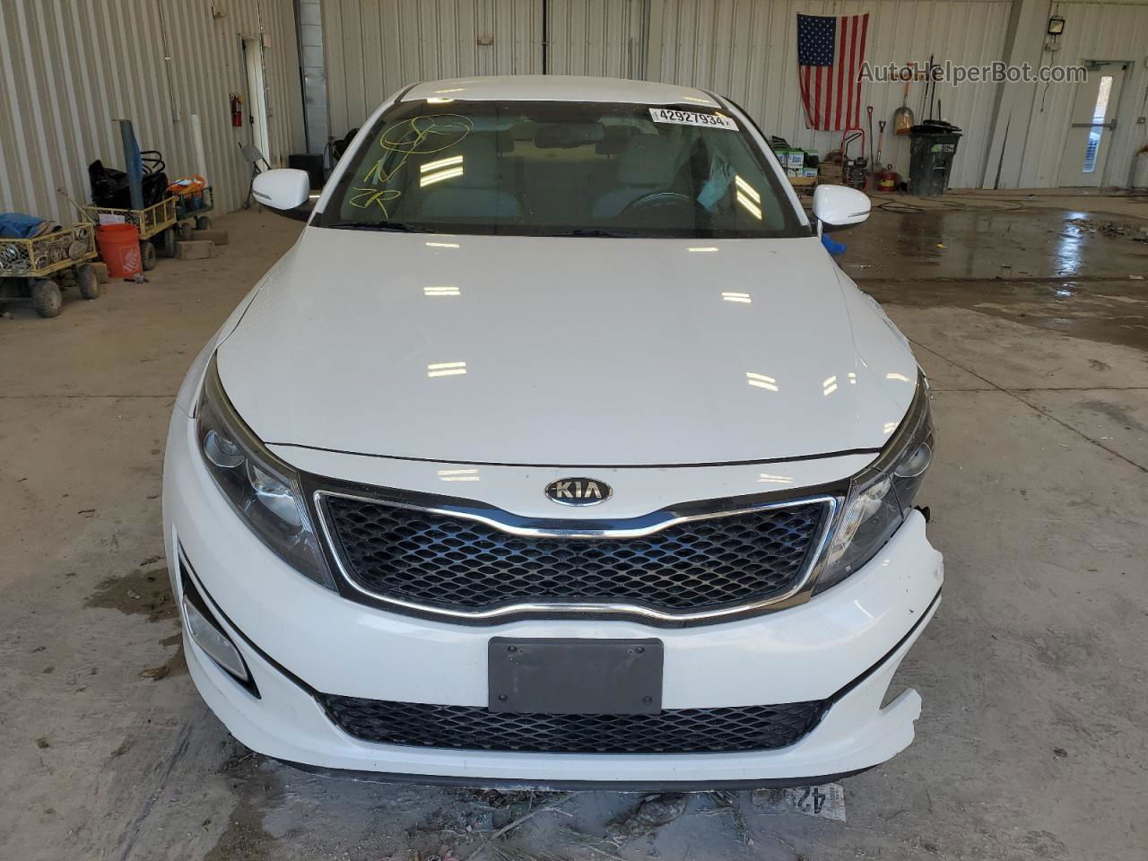 2015 Kia Optima Lx White vin: 5XXGM4A78FG498767