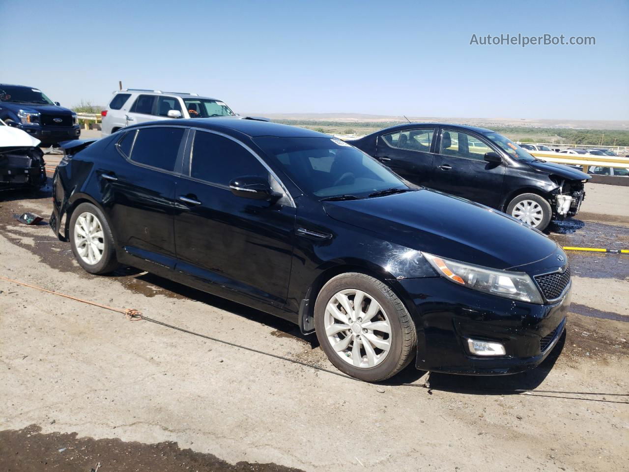 2015 Kia Optima Lx Black vin: 5XXGM4A78FG505832