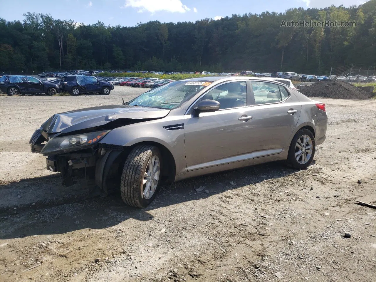 2013 Kia Optima Lx Gray vin: 5XXGM4A79DG141689