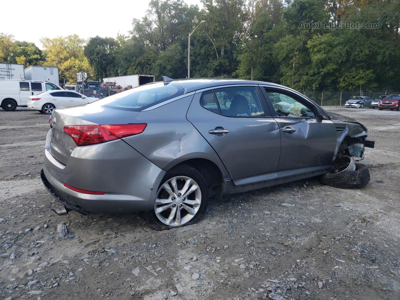 2013 Kia Optima Lx Gray vin: 5XXGM4A79DG141689