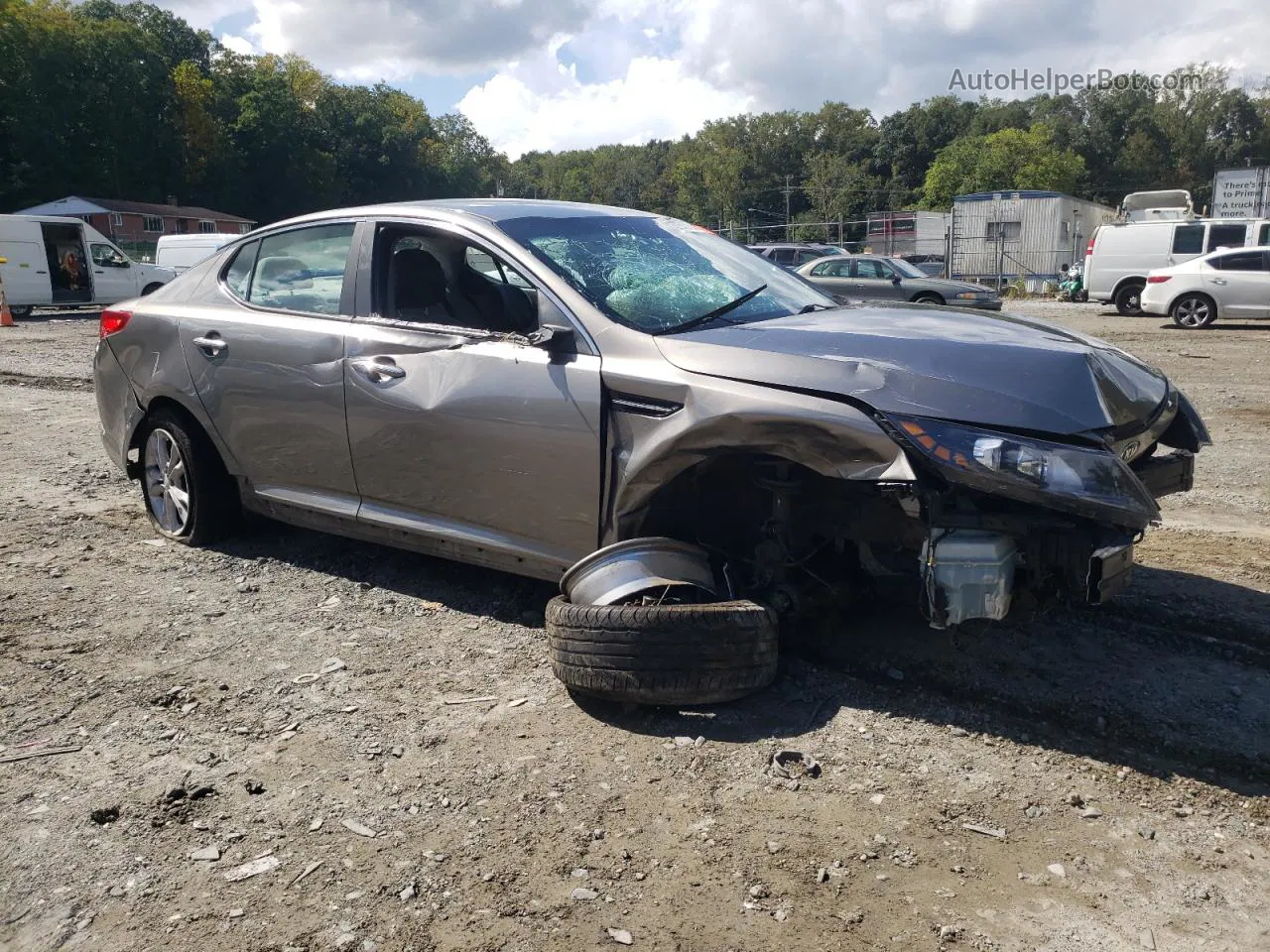 2013 Kia Optima Lx Gray vin: 5XXGM4A79DG141689