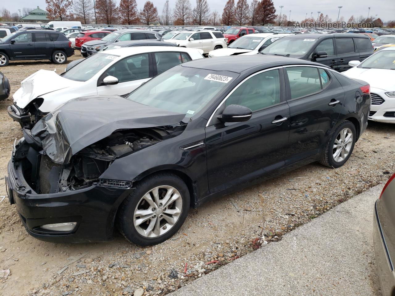 2013 Kia Optima Lx Black vin: 5XXGM4A79DG168648