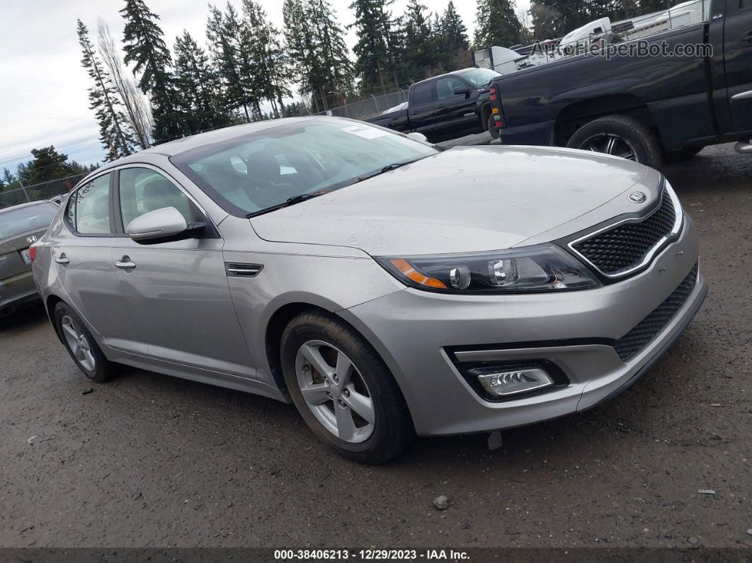 2014 Kia Optima Lx Серебряный vin: 5XXGM4A79EG266242