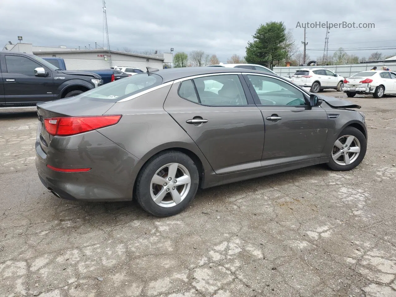 2014 Kia Optima Lx Brown vin: 5XXGM4A79EG274048