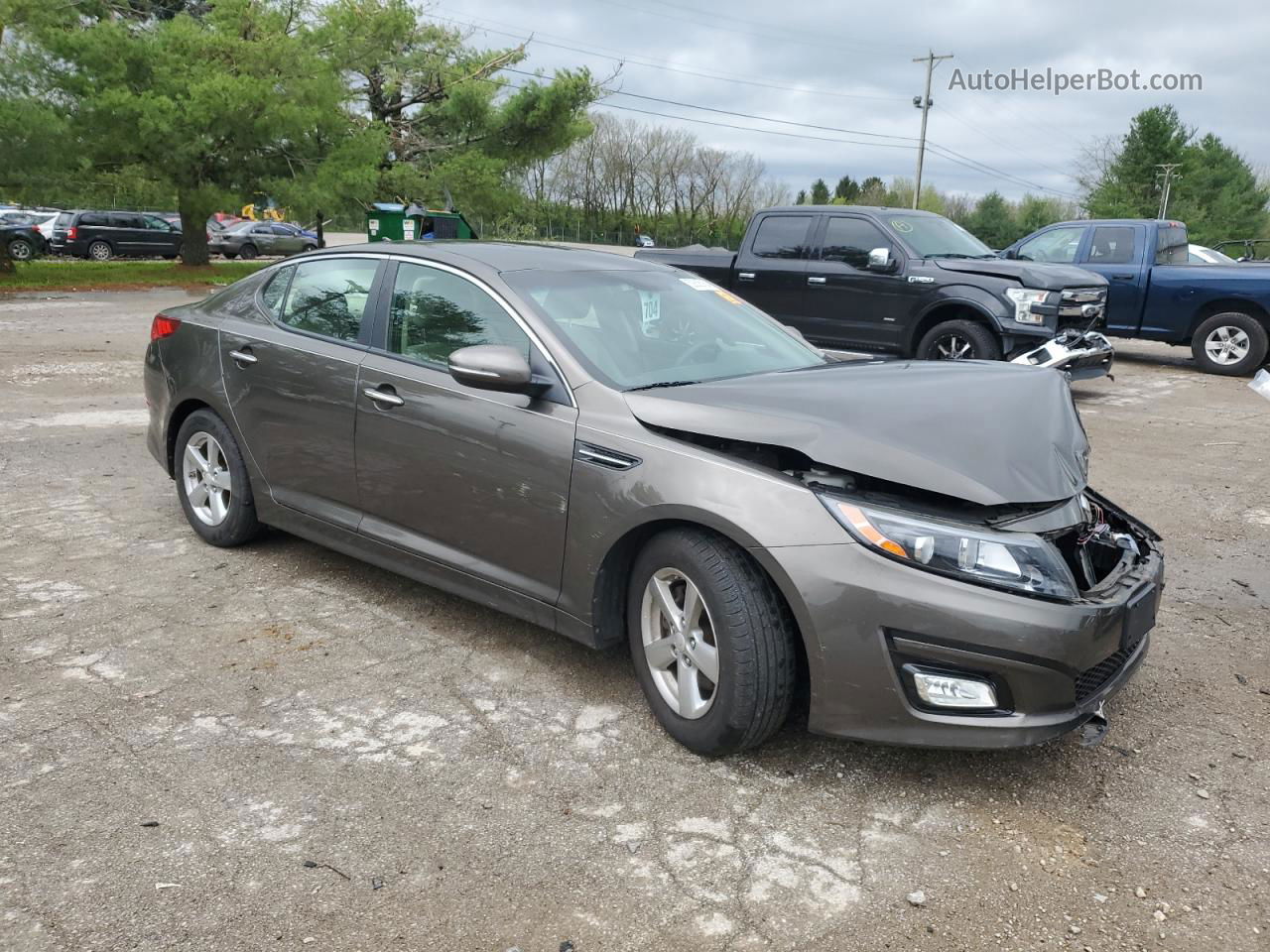 2014 Kia Optima Lx Brown vin: 5XXGM4A79EG274048