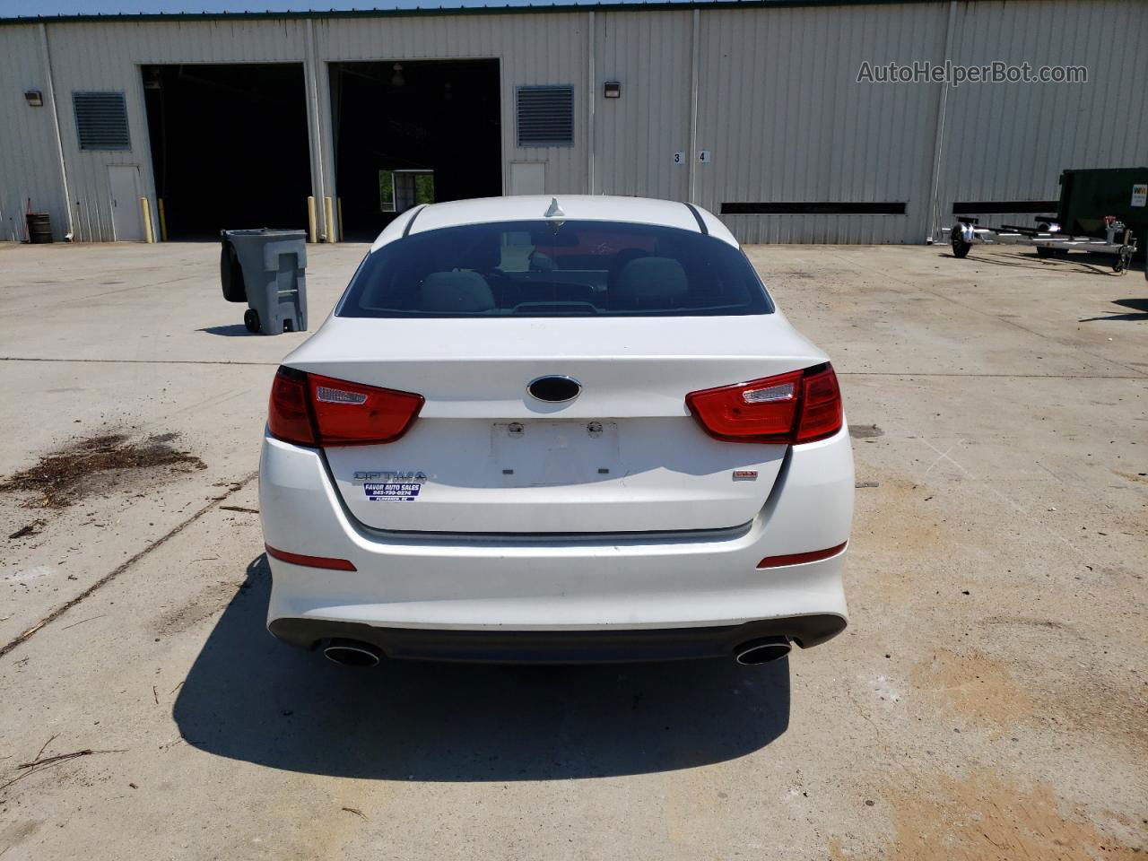 2014 Kia Optima Lx White vin: 5XXGM4A79EG274731