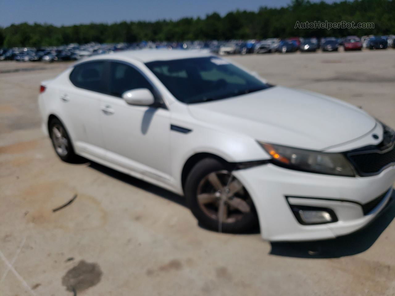 2014 Kia Optima Lx White vin: 5XXGM4A79EG274731