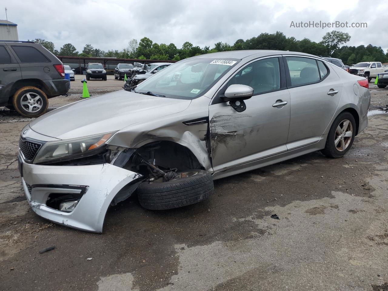 2014 Kia Optima Lx Silver vin: 5XXGM4A79EG275605