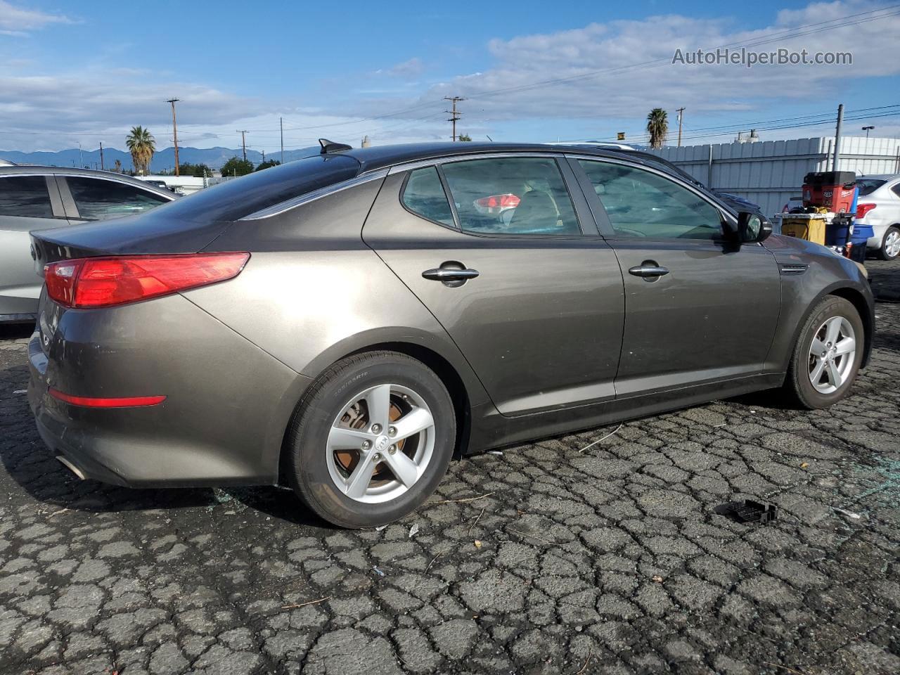 2014 Kia Optima Lx Gray vin: 5XXGM4A79EG300535