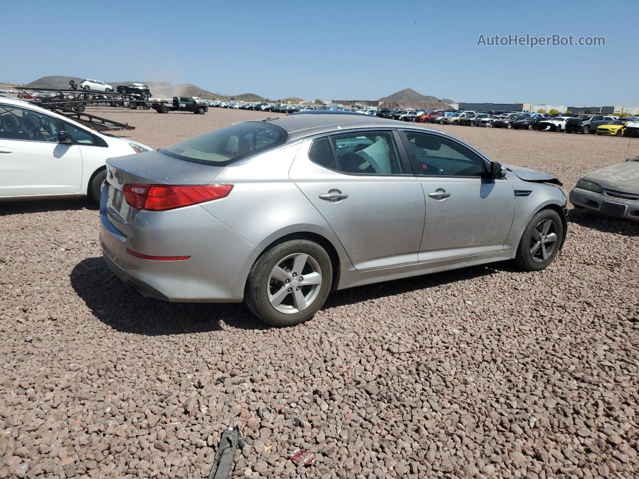 2014 Kia Optima Lx Серебряный vin: 5XXGM4A79EG313981