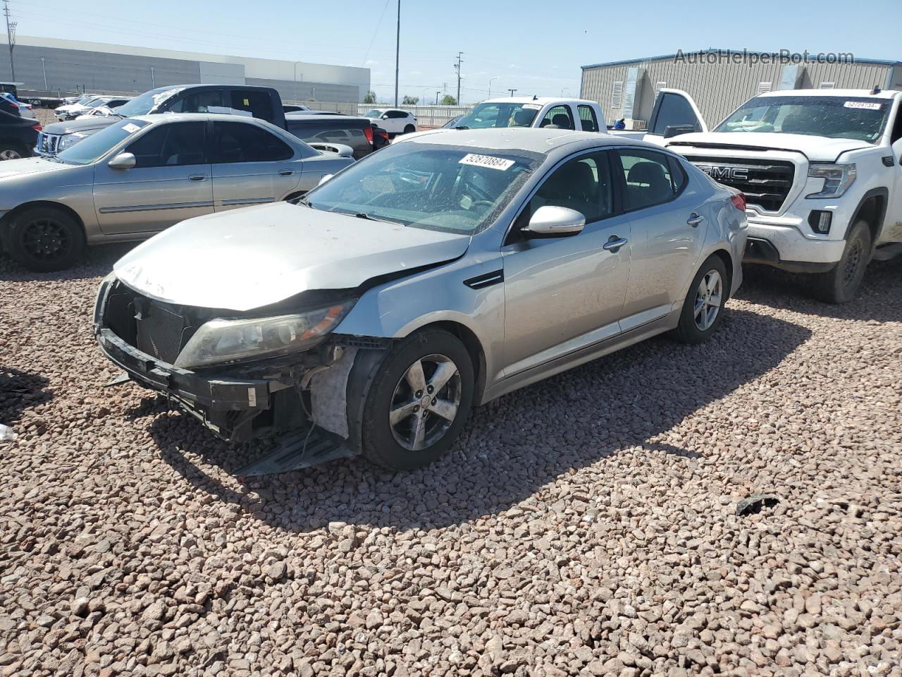 2014 Kia Optima Lx Silver vin: 5XXGM4A79EG313981