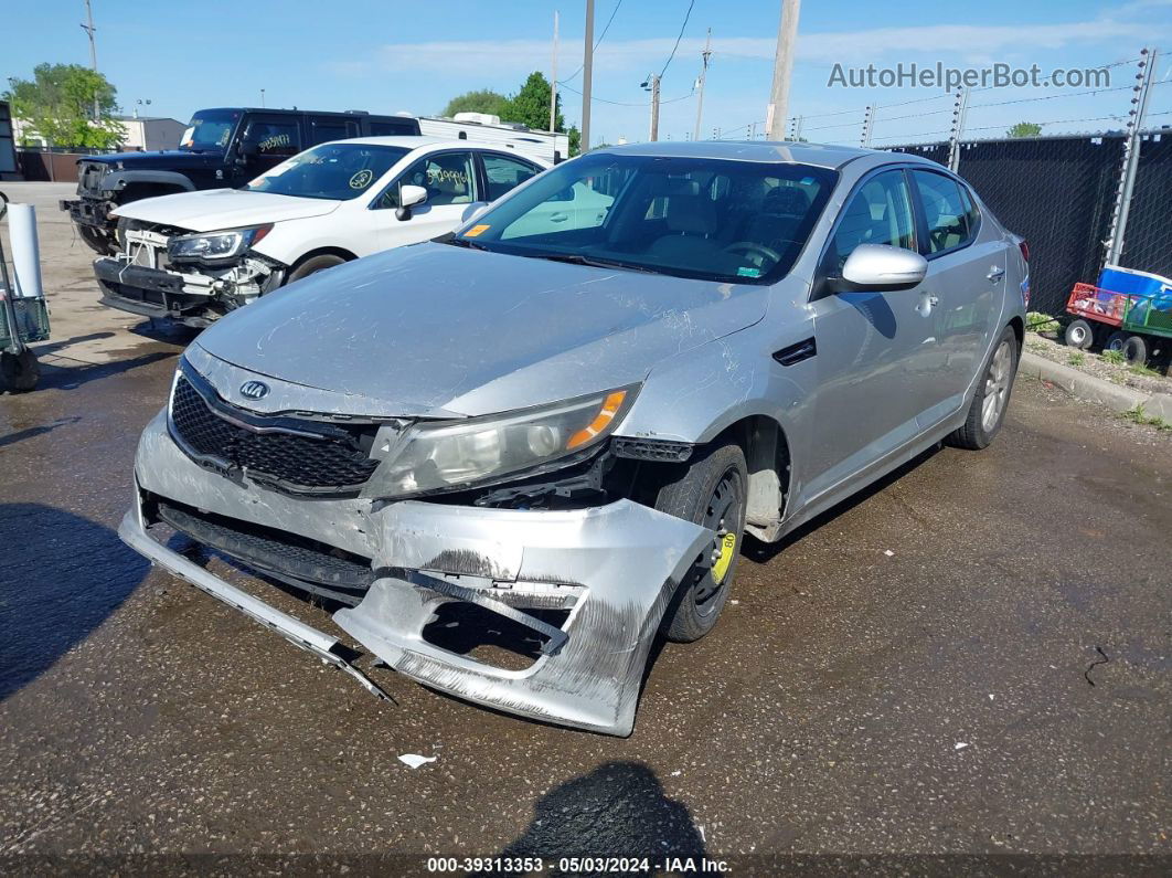 2014 Kia Optima Lx Silver vin: 5XXGM4A79EG315603