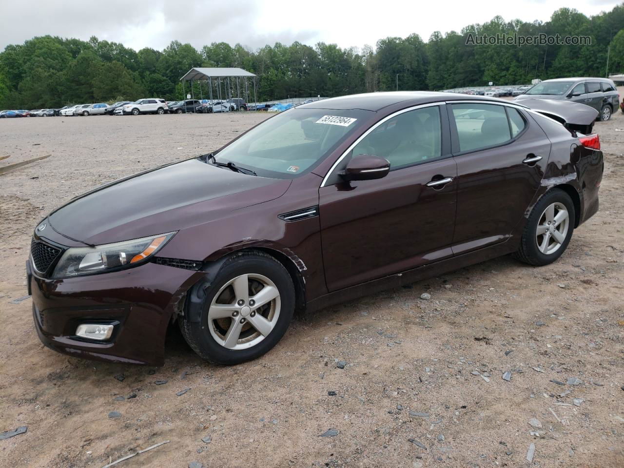 2014 Kia Optima Lx Maroon vin: 5XXGM4A79EG317223