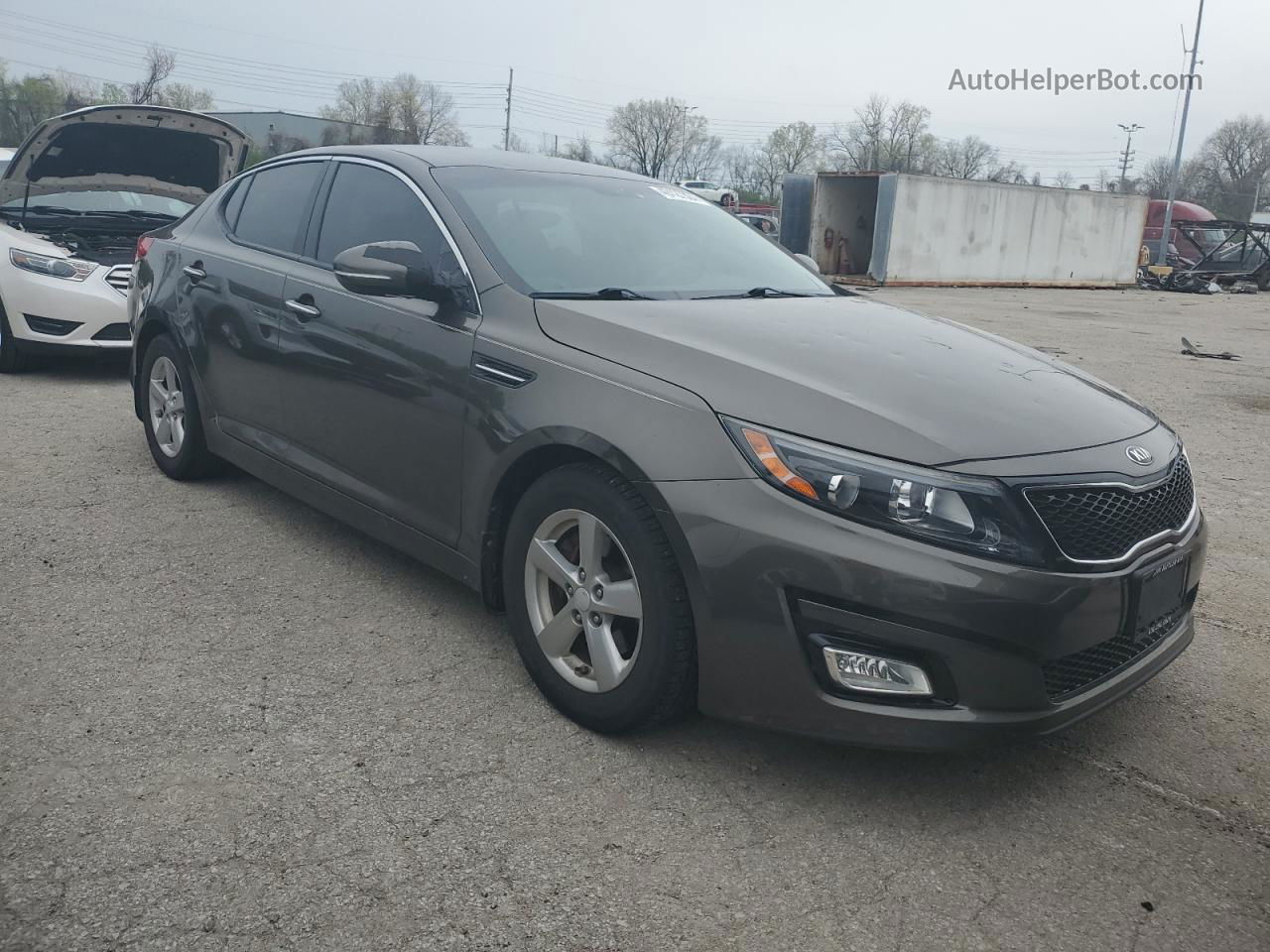 2014 Kia Optima Lx Brown vin: 5XXGM4A79EG323314