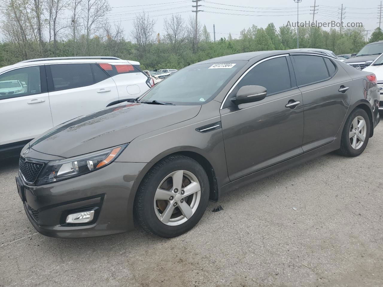 2014 Kia Optima Lx Brown vin: 5XXGM4A79EG323314