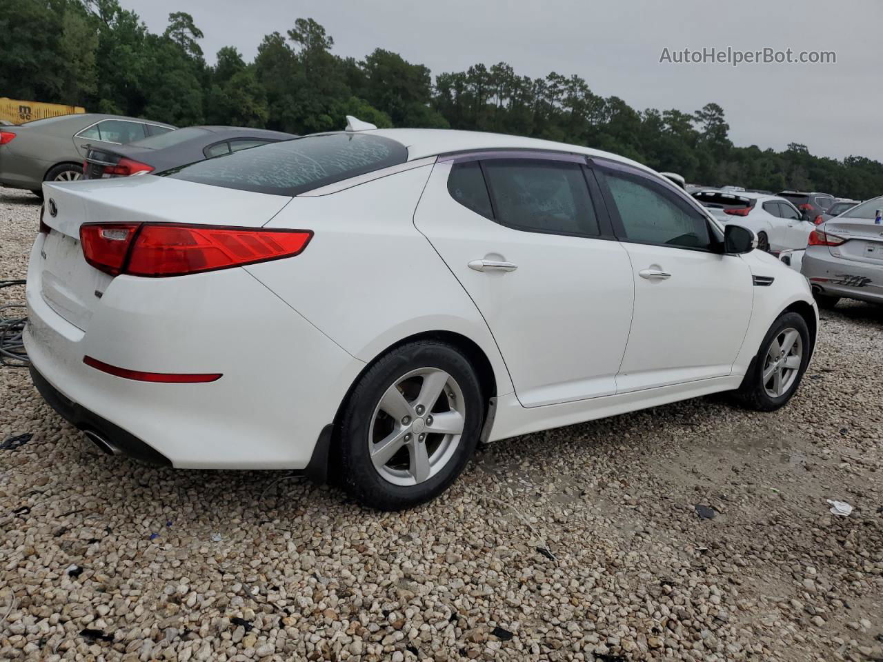 2014 Kia Optima Lx White vin: 5XXGM4A79EG330456