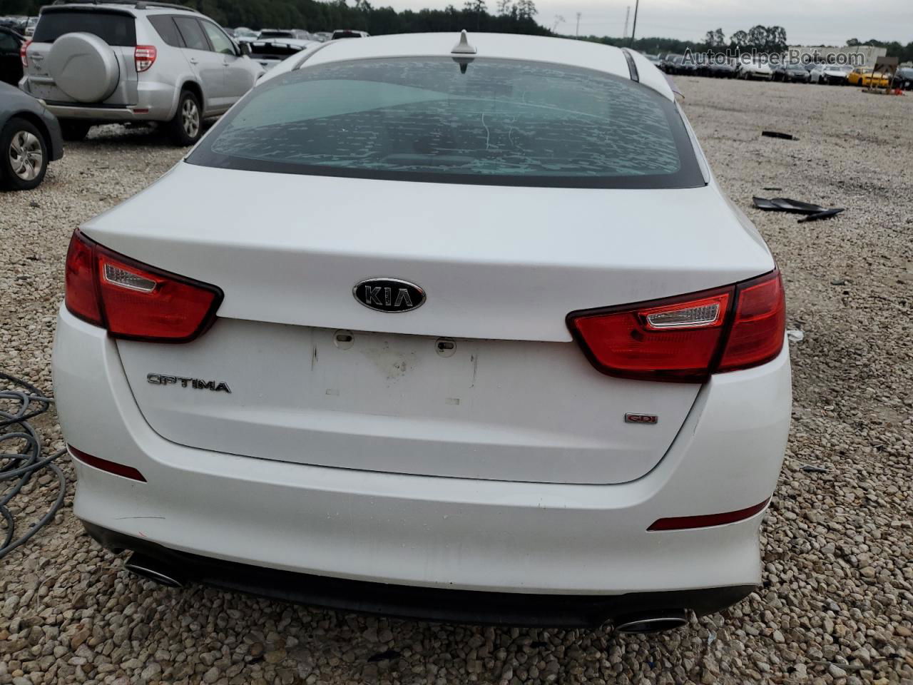 2014 Kia Optima Lx White vin: 5XXGM4A79EG330456