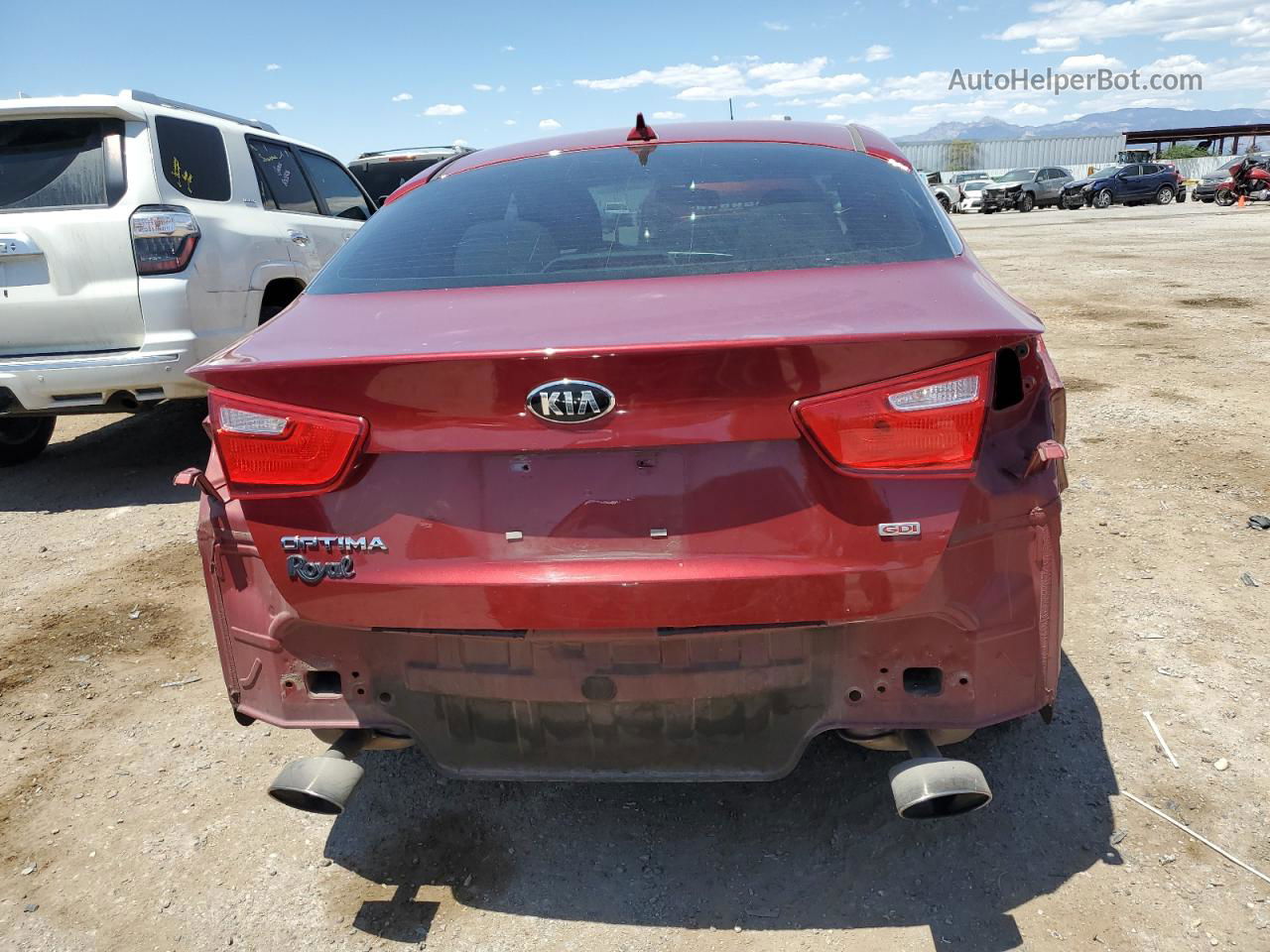 2014 Kia Optima Lx Red vin: 5XXGM4A79EG340663