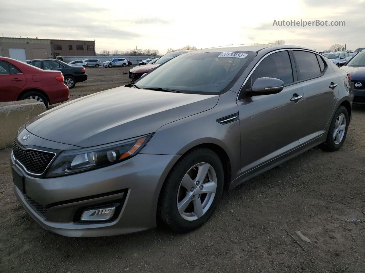 2014 Kia Optima Lx Gray vin: 5XXGM4A79EG341988