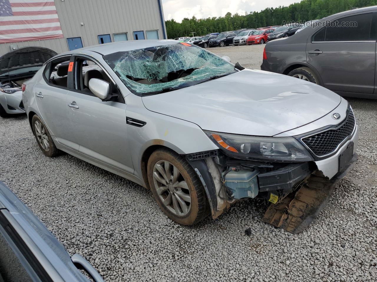 2014 Kia Optima Lx Silver vin: 5XXGM4A79EG345491