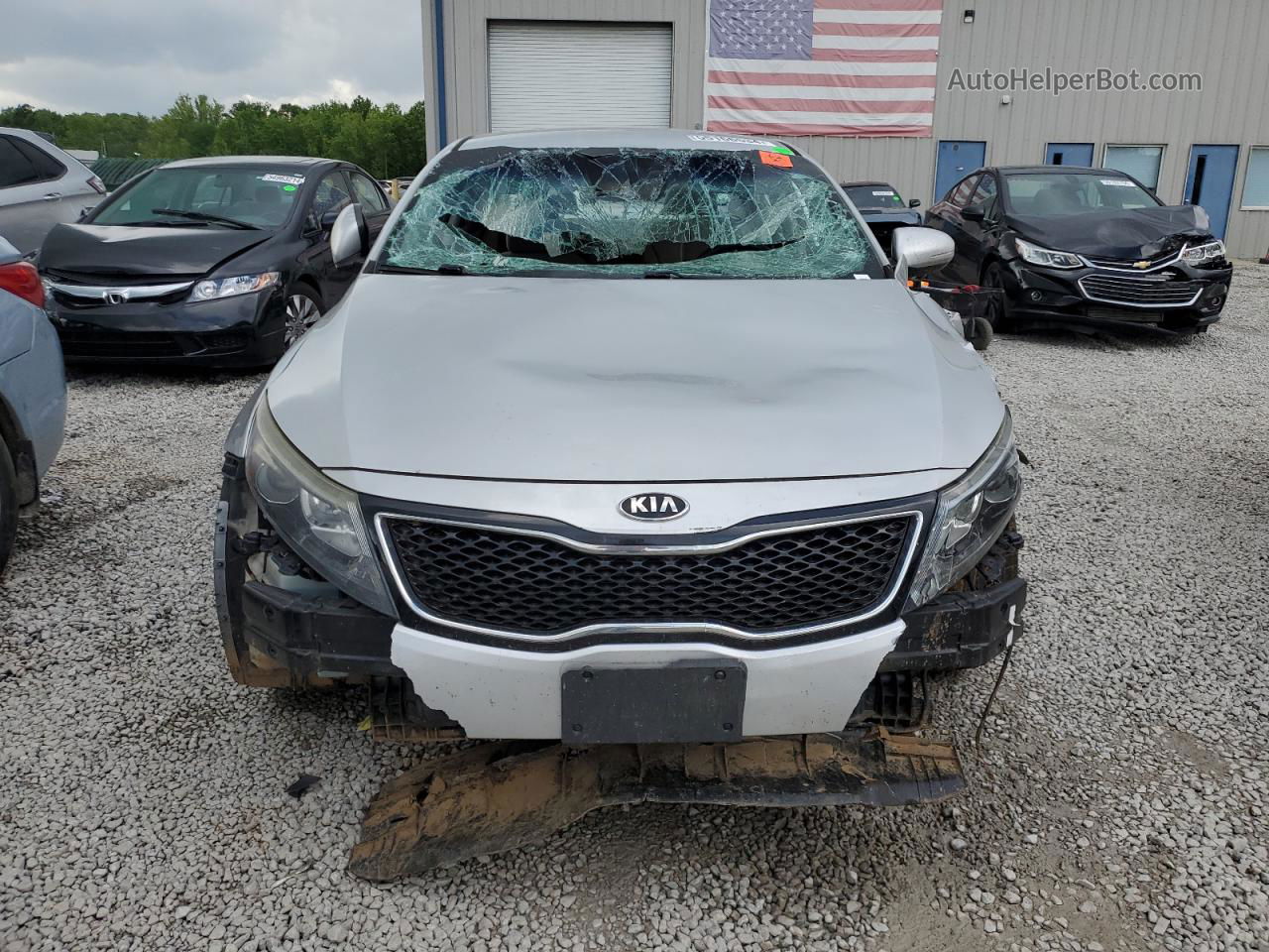 2014 Kia Optima Lx Silver vin: 5XXGM4A79EG345491