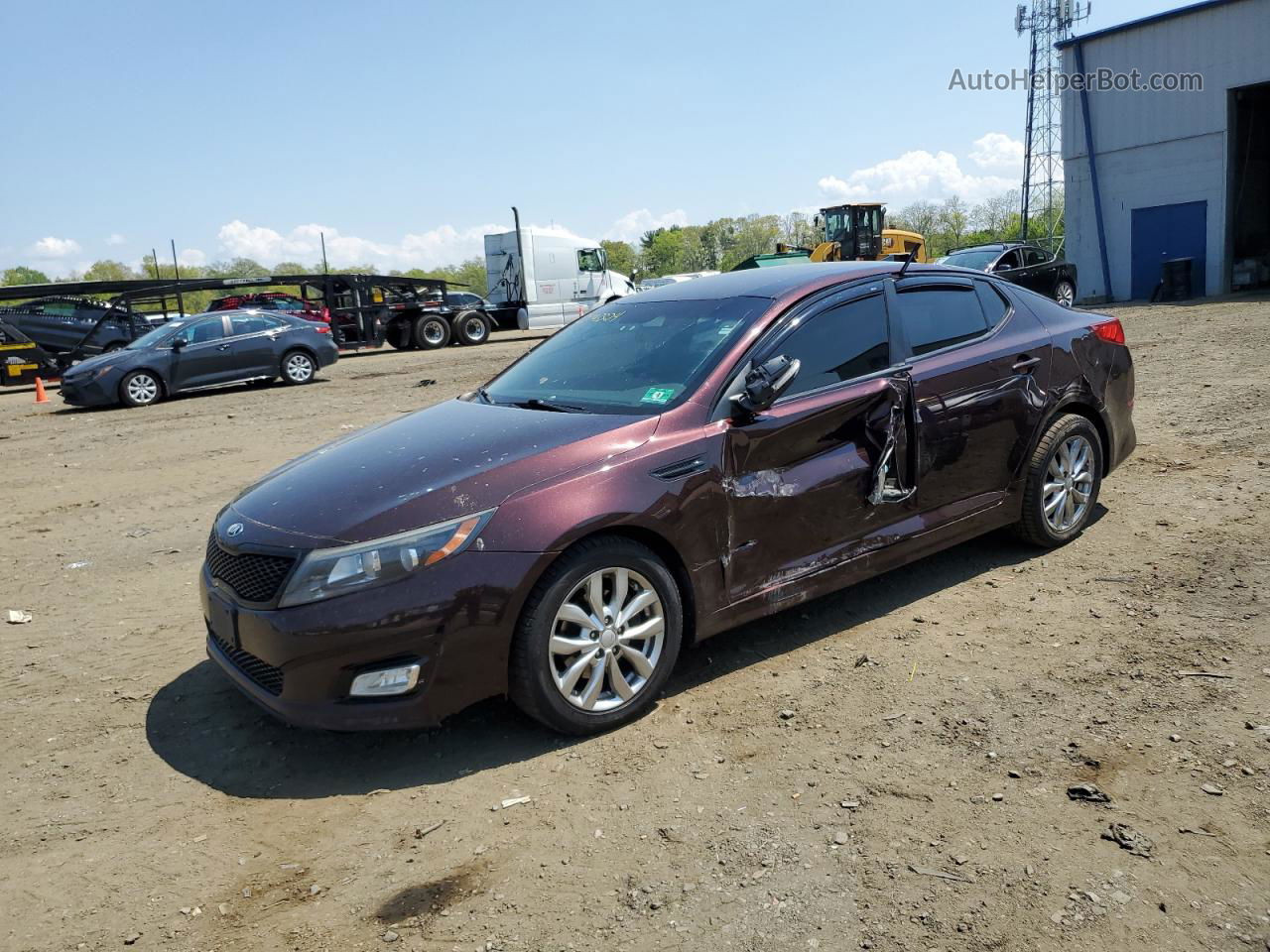 2015 Kia Optima Lx Burgundy vin: 5XXGM4A79FG461811