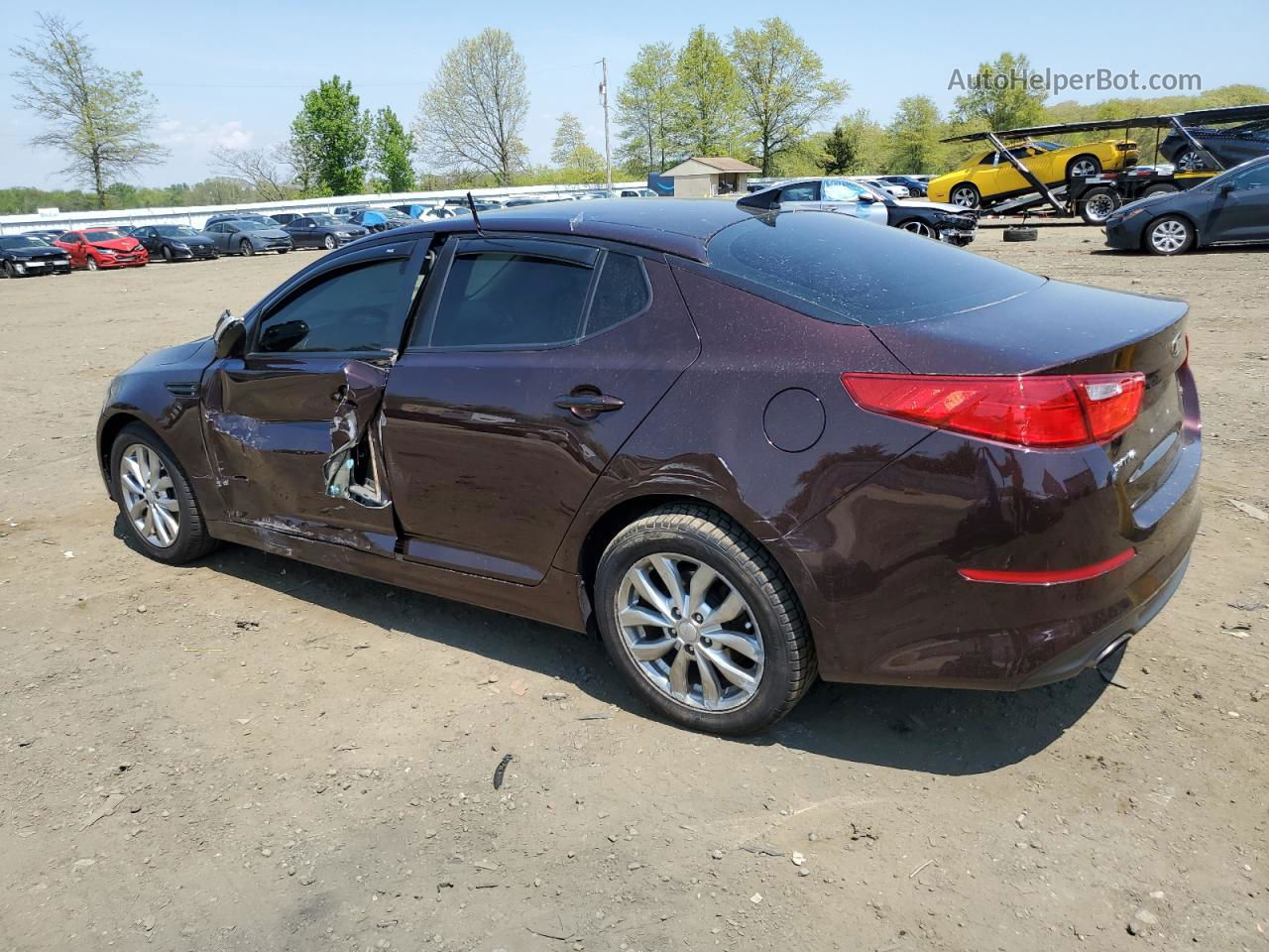 2015 Kia Optima Lx Burgundy vin: 5XXGM4A79FG461811