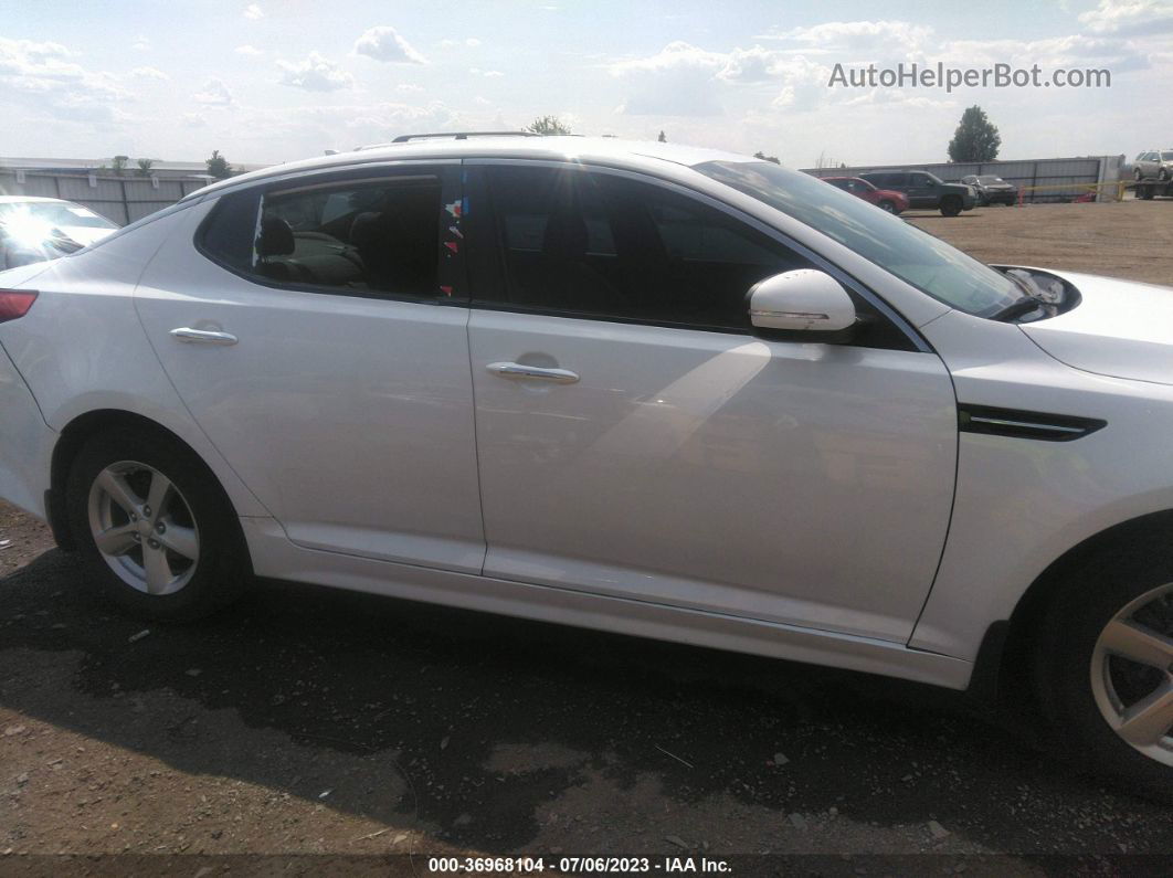 2015 Kia Optima Lx White vin: 5XXGM4A79FG468273