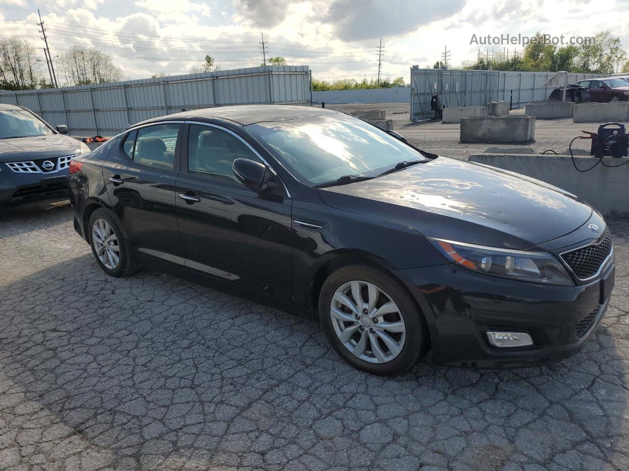 2015 Kia Optima Lx Черный vin: 5XXGM4A79FG496140