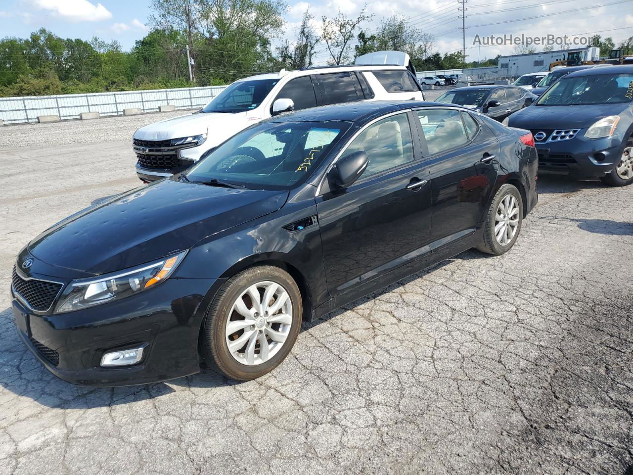 2015 Kia Optima Lx Черный vin: 5XXGM4A79FG496140