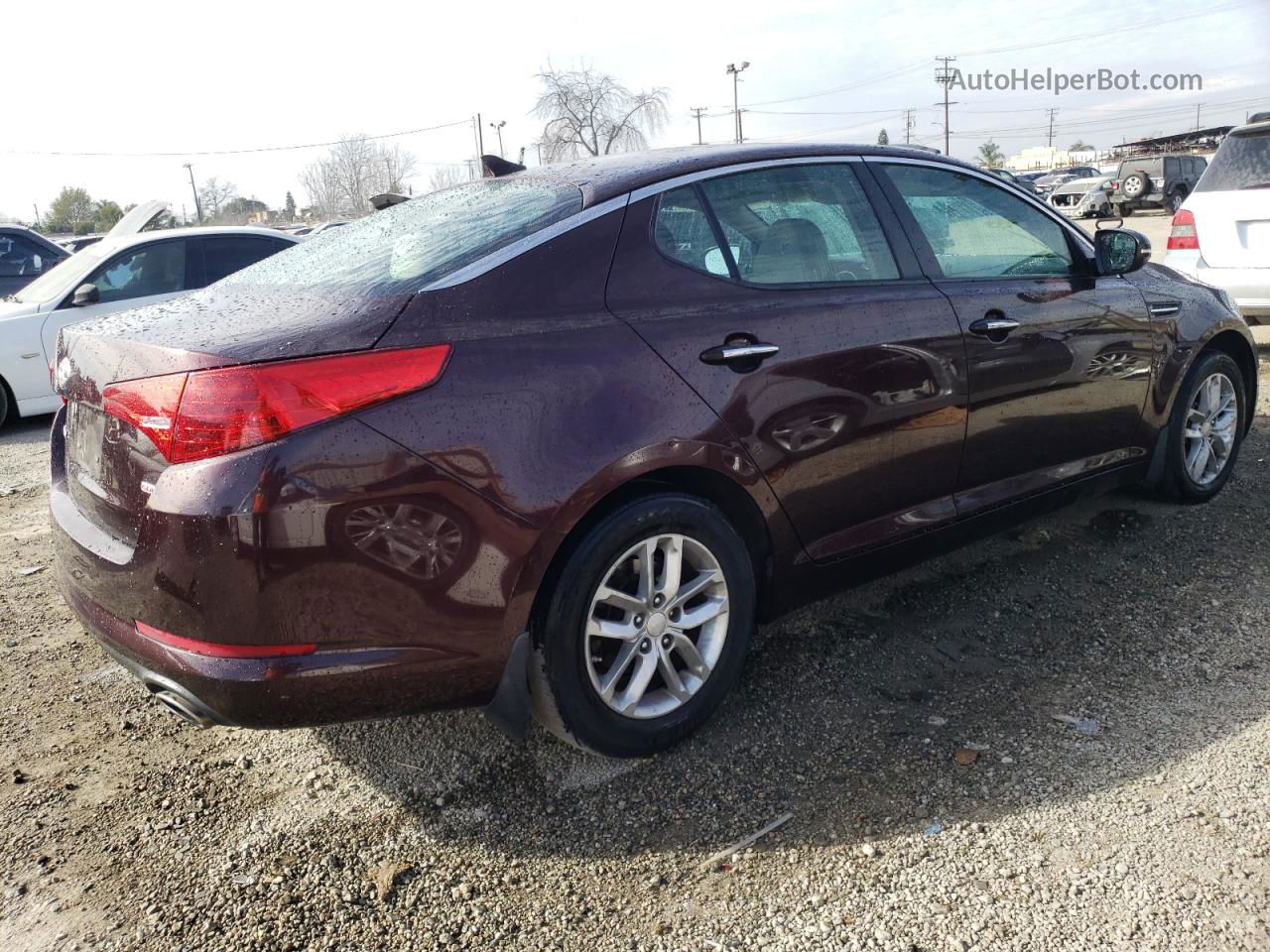 2013 Kia Optima Lx Burgundy vin: 5XXGM4A7XDG098531