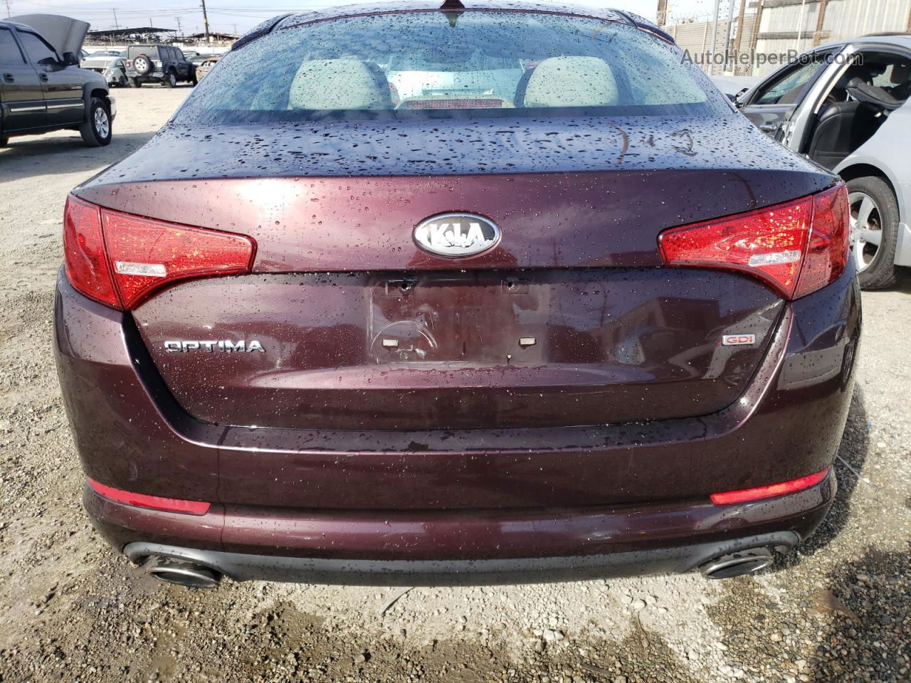 2013 Kia Optima Lx Burgundy vin: 5XXGM4A7XDG098531