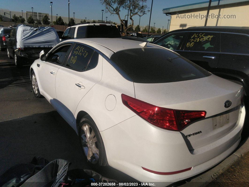 2013 Kia Optima Lx White vin: 5XXGM4A7XDG150336