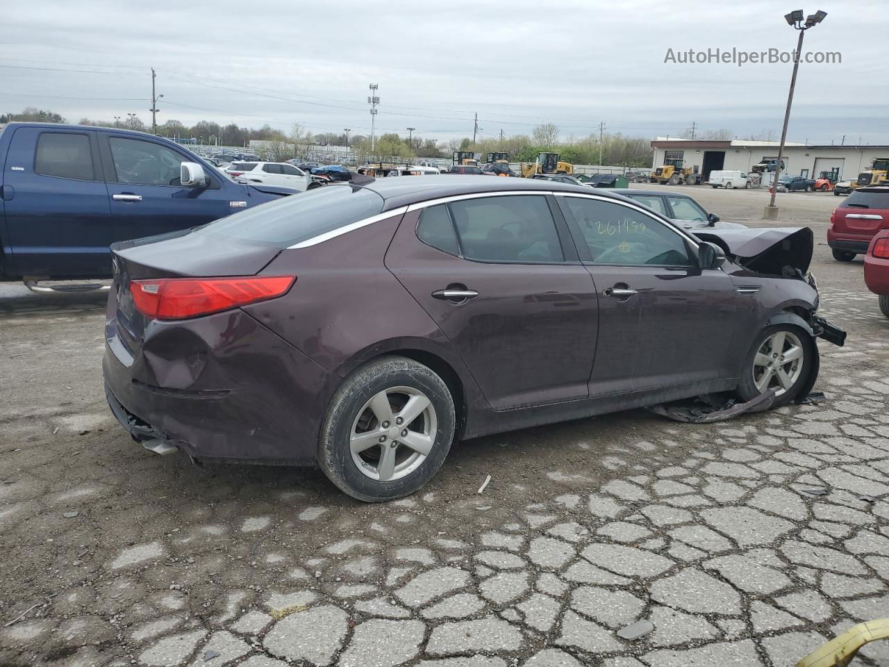 2014 Kia Optima Lx Фиолетовый vin: 5XXGM4A7XEG261499