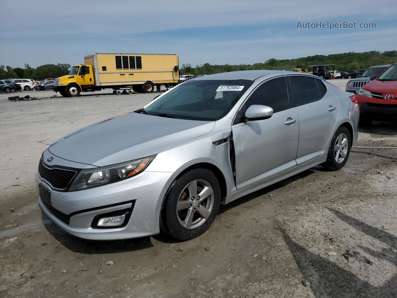 2014 Kia Optima Lx Silver vin: 5XXGM4A7XEG279971