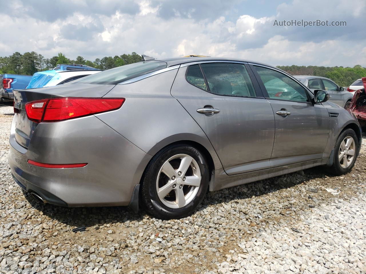 2014 Kia Optima Lx Silver vin: 5XXGM4A7XEG294535