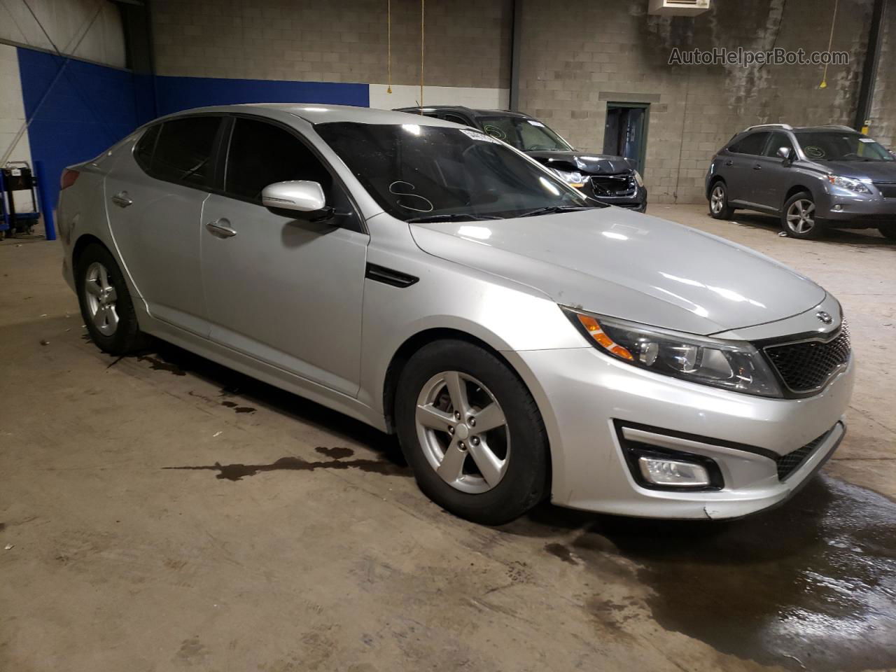 2014 Kia Optima Lx Серебряный vin: 5XXGM4A7XEG311902