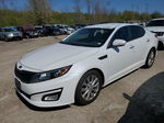 2014 Kia Optima Lx White vin: 5XXGM4A7XEG314170