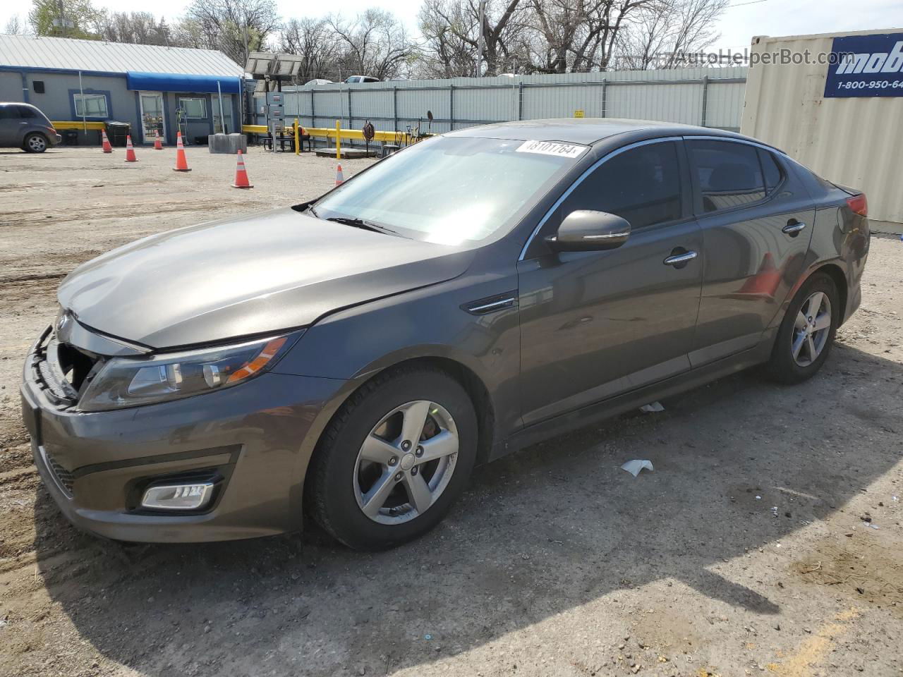 2014 Kia Optima Lx Gray vin: 5XXGM4A7XEG325332