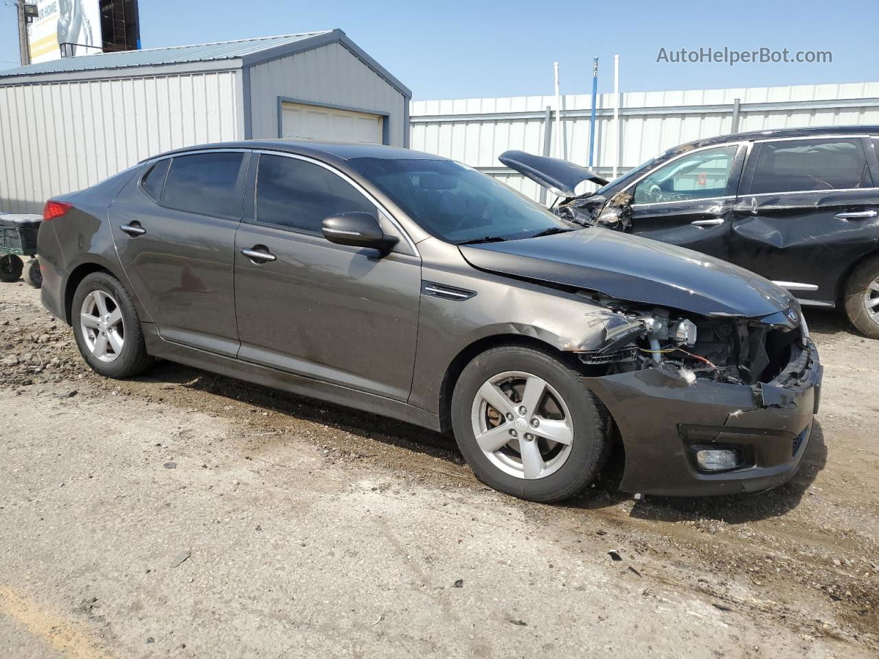 2014 Kia Optima Lx Gray vin: 5XXGM4A7XEG325332