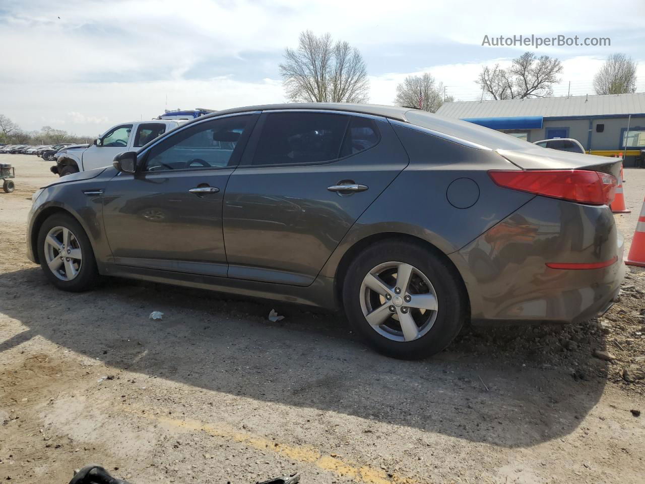 2014 Kia Optima Lx Gray vin: 5XXGM4A7XEG325332