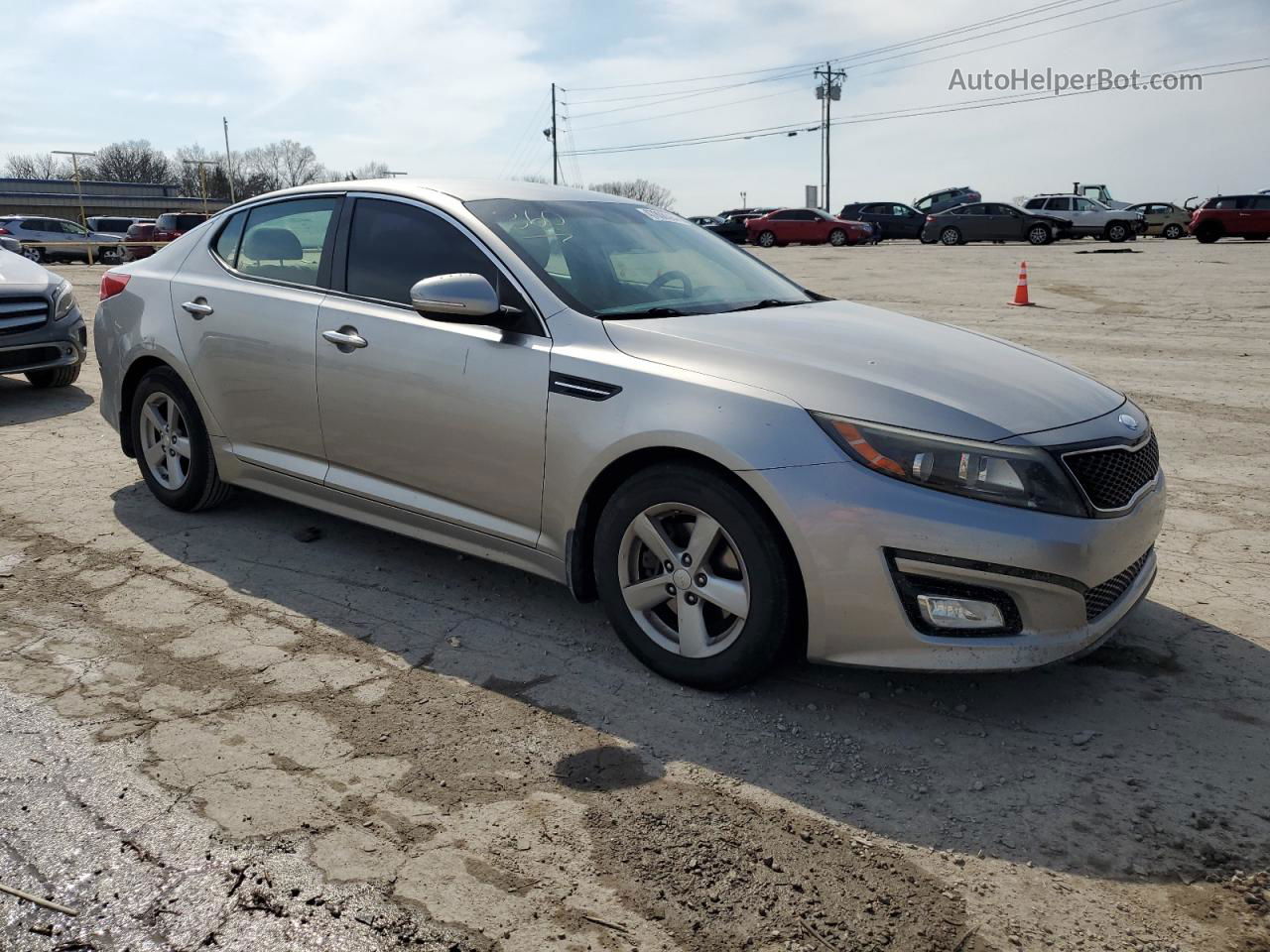 2014 Kia Optima Lx Silver vin: 5XXGM4A7XEG332457