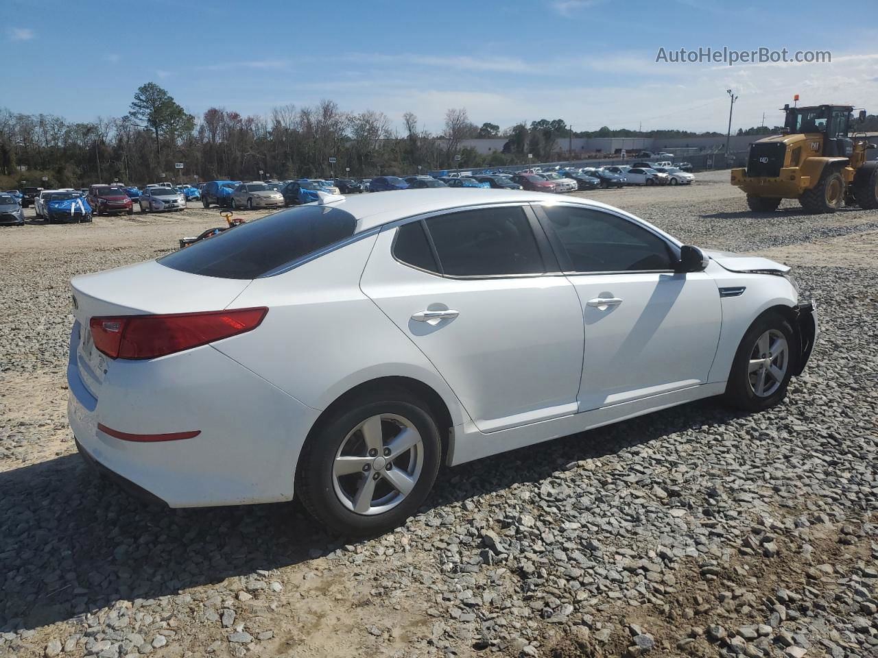 2014 Kia Optima Lx White vin: 5XXGM4A7XEG335231