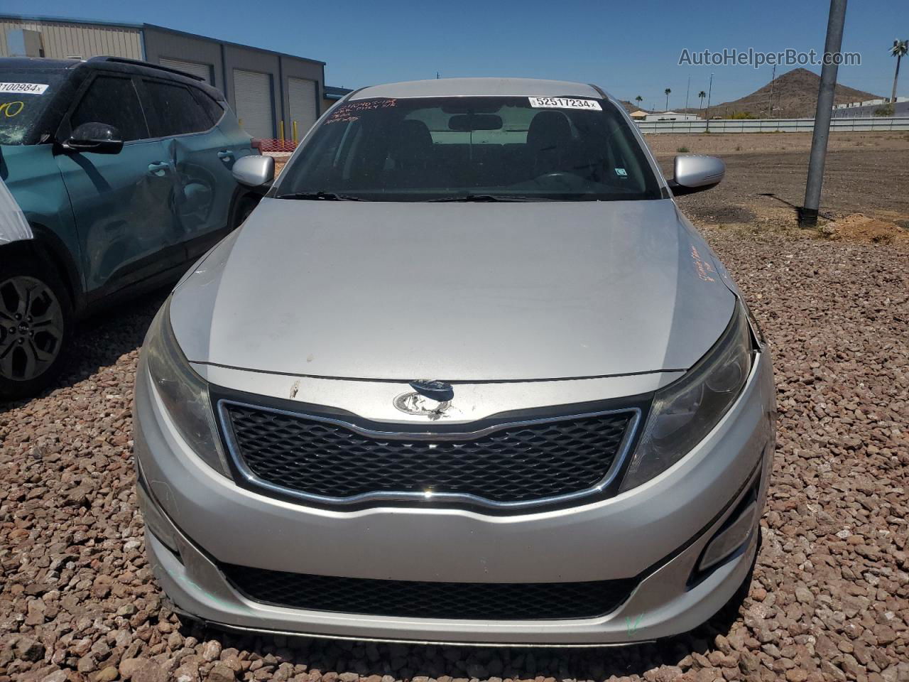 2014 Kia Optima Lx Silver vin: 5XXGM4A7XEG337822