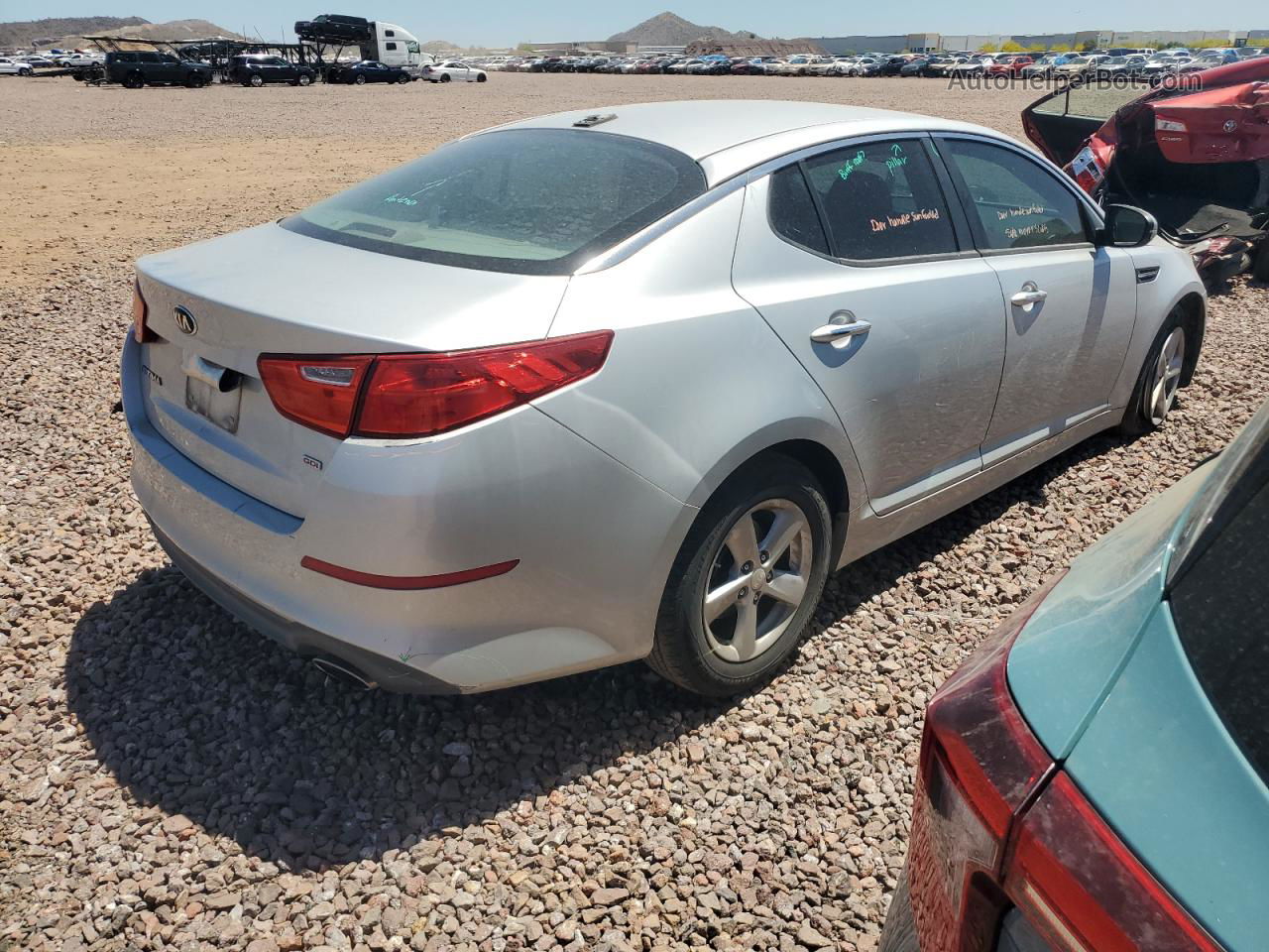 2014 Kia Optima Lx Silver vin: 5XXGM4A7XEG337822