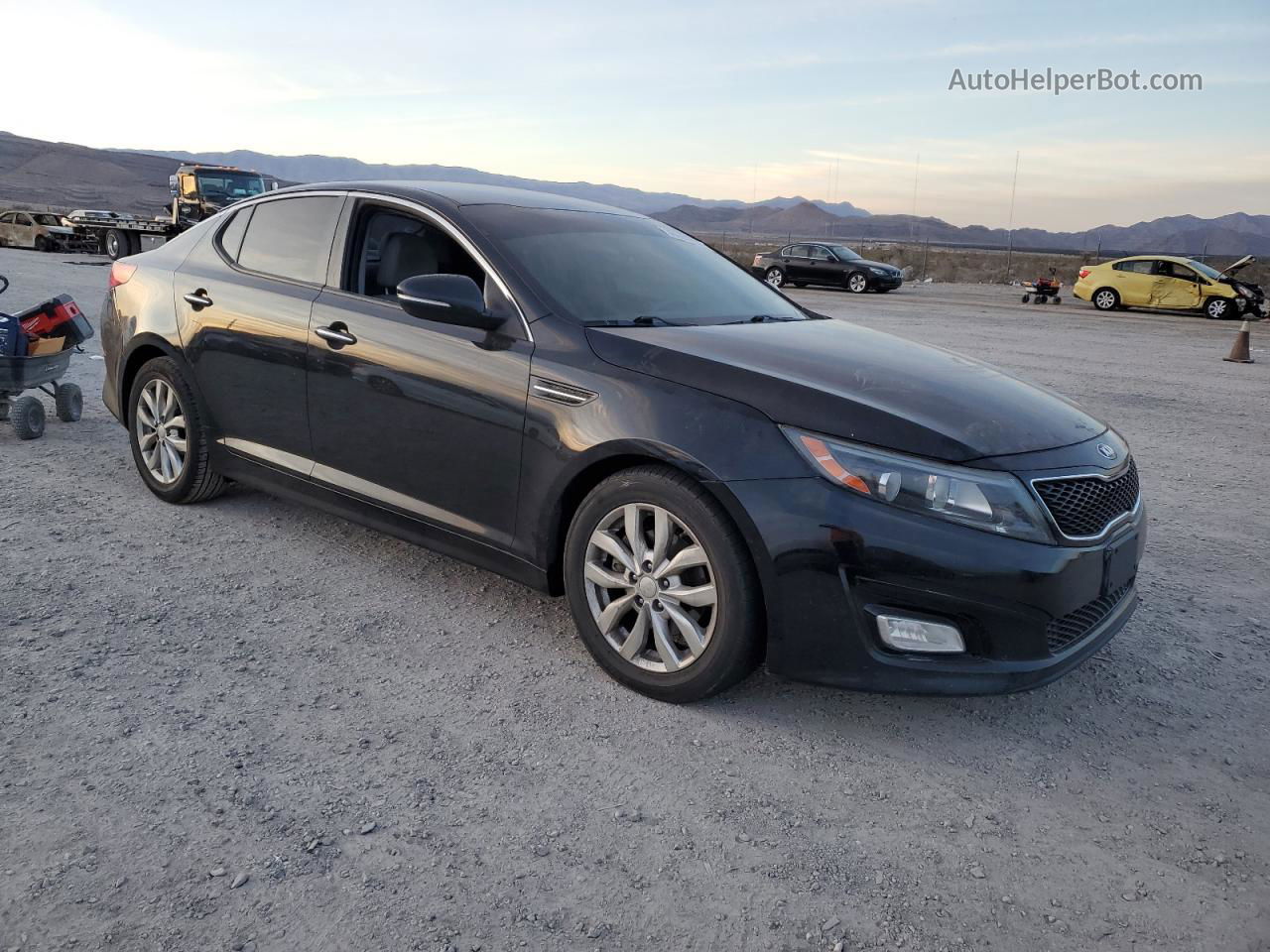 2014 Kia Optima Lx Black vin: 5XXGM4A7XEG342387