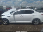 2014 Kia Optima Lx White vin: 5XXGM4A7XEG343779