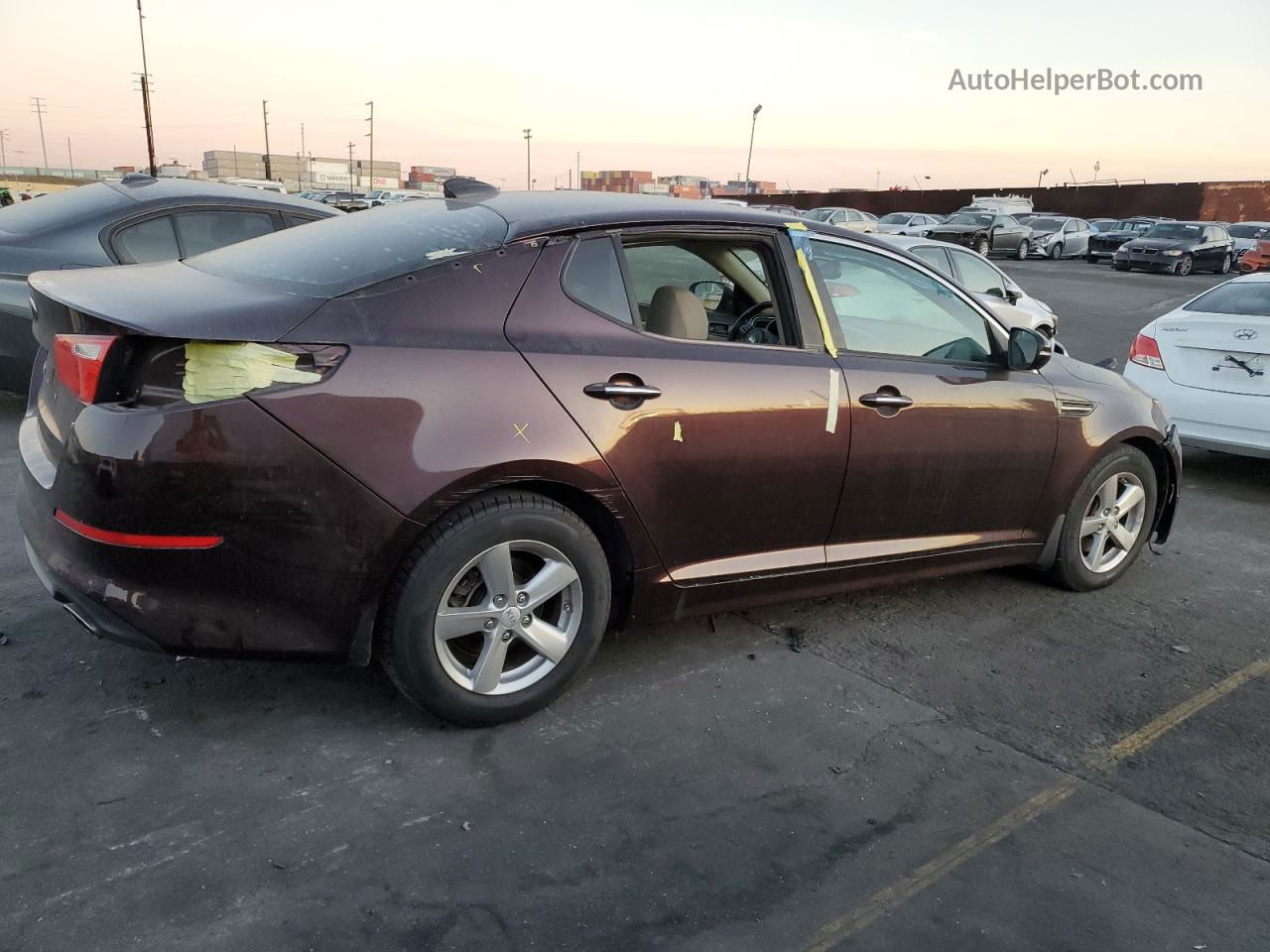 2014 Kia Optima Lx Burgundy vin: 5XXGM4A7XEG345564