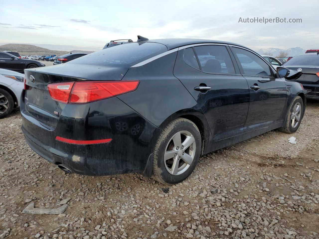 2014 Kia Optima Lx Black vin: 5XXGM4A7XEG348447