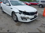 2014 Kia Optima Lx White vin: 5XXGM4A7XEG350585